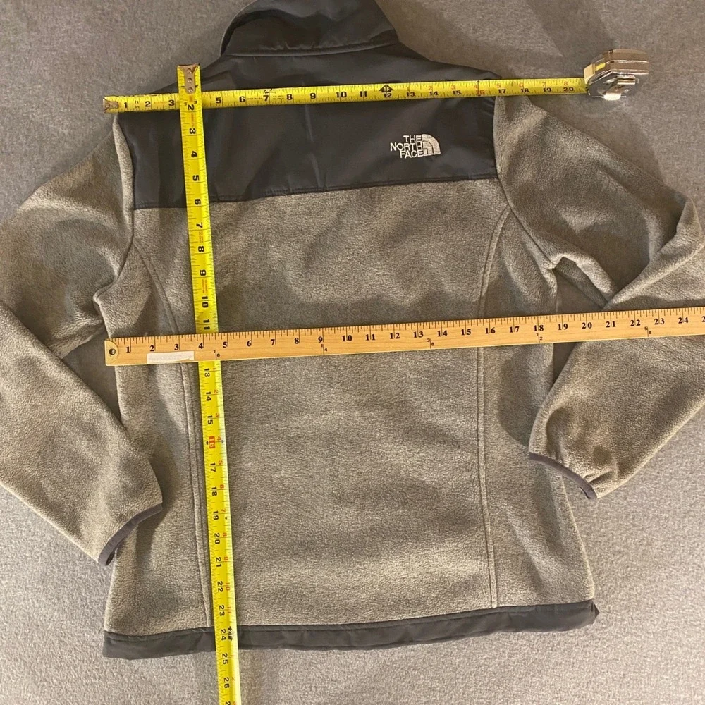 The North Face Gray Fleece Full Zip Jacket Mens Medium Gray Two Tone